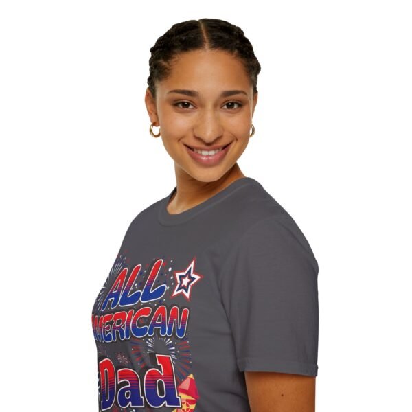 All American Dad Shirt - Patriotic Fireworks Design - Perfect Father's Day Gift - 4th of July Tee - USA Pride Apparel - Image 142