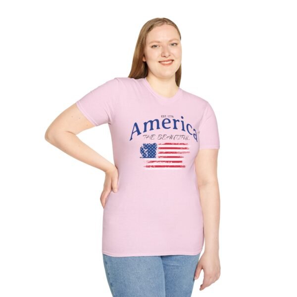 America The Beautiful T-Shirt | Distressed American Flag Graphic Tee | 1776 Patriotic Shirt |  Vintage Flag Design | American Pride Shirt - Image 161