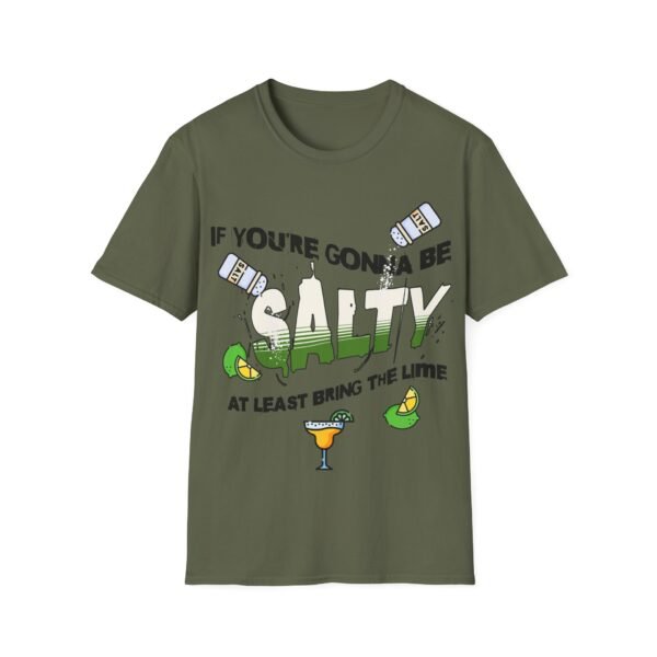 Funny Margarita T-Shirt - 'If You're Gonna Be Salty Bring The Lime' - Unisex Graphic Tee with Salt Shakers & Limes - Image 85