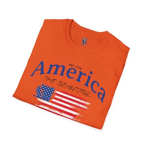 America The Beautiful T-Shirt | Distressed American Flag Graphic Tee | 1776 Patriotic Shirt |  Vintage Flag Design | American Pride Shirt - Image 52