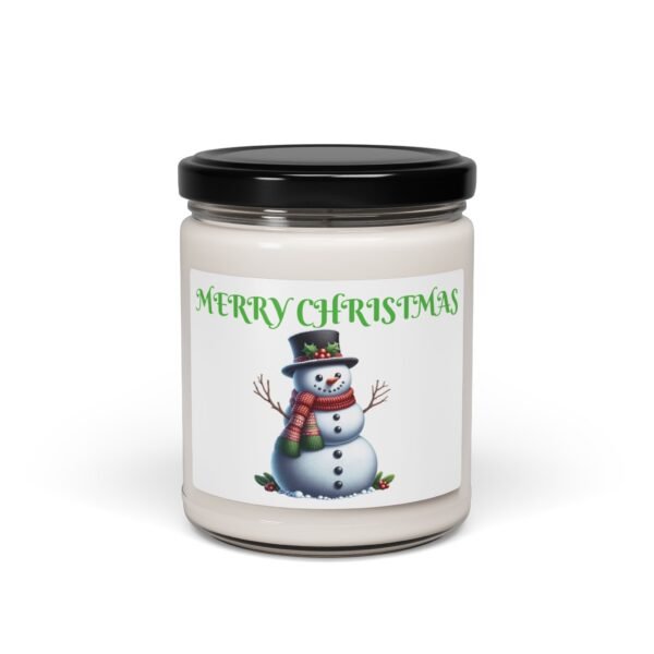 Christmas Snowman Scented Candle - Holiday Home Decor, Winter Soy Wax Candle, Festive Aromatherapy Jar, Gift for Her, Cozy Christmas - Image 4